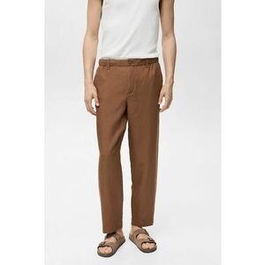 Pantaloni conici din amestec de in imagine
