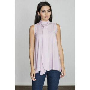 Bluza dama - Poliester/Elastan - Guler tip cravata - Roz imagine