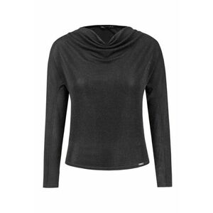 Bluza cu guler drapat si textura stralucitoare imagine