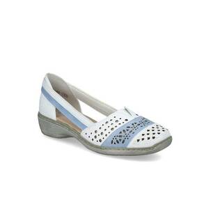 Pantofi cu vârf deschis Rieker pentru damă - alb albastru combinat 41358-80 imagine