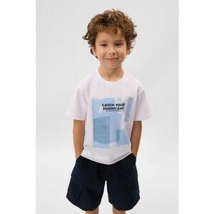 Tricou din amestec de bumbac cu imprimeu text imagine