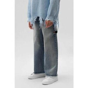 Blugi relaxed fit cu aspect decolorat imagine