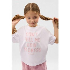 Tricou supradimensionat cu imprimeu text imagine
