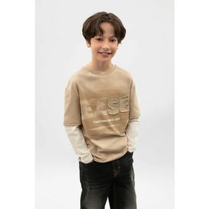 Bluza cu model 2in1 si imprimeu text imagine