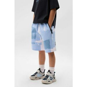 Pantaloni scurti cu model tie-dye si snururi de ajustare imagine