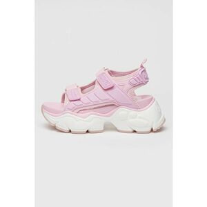 Sandale demi-wedge cu velcro imagine