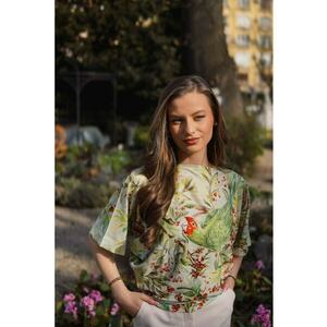 Bluza din tricot fin cu maneci batwing imagine