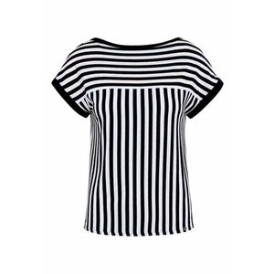 Tricou in dungi cu decolteu tip barcuta imagine