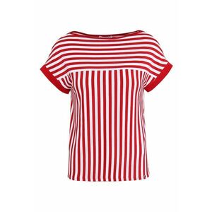 Tricou in dungi cu decolteu stil barcuta imagine