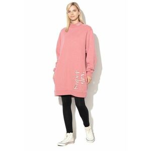 Rochie tip bluza sport cu broderie Scandi imagine