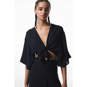 Bluza de plaja crop cu prindere frontala imagine