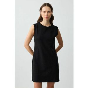 Rochie din amestec de bumbac cu croiala dreapta imagine