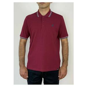 U.S. Grand POLO Tricou polo barbati cu logo si detalii contrastante - Regular fit imagine