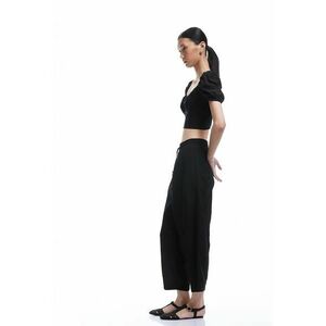 Pantaloni crop cu snur de ajustare imagine