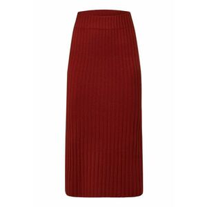 Fusta midi Delicatelove - rosu - 100% casmir - pentru femei - set elegant - imagine
