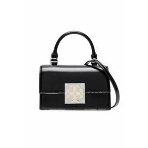 Geanta Tory Burch Bon Bon Spazzolato Mini - piele naturala - neagra - 20x12x7cm imagine