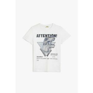 Tricou din bumbac cu imprimeu cu dinozaur imagine