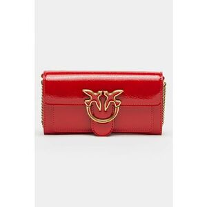Geanta crossbody cu aspect lacuit Love One imagine