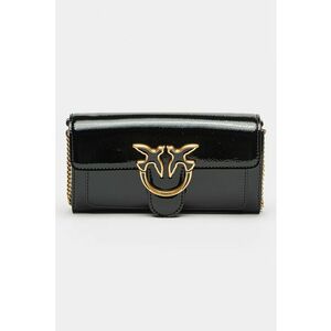 Geanta crossbody cu aspect lacuit Love One imagine