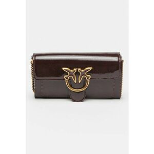 Geanta crossbody cu aspect lacuit Love One imagine
