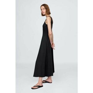 Rochie din amestec de in cu decolteu patrat imagine