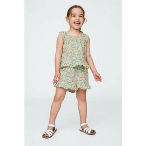 Set de pantaloni scurti si top cu model floral imagine
