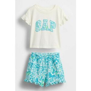 Set de tricou cu imprimeu logo si pantaloni scurti imagine