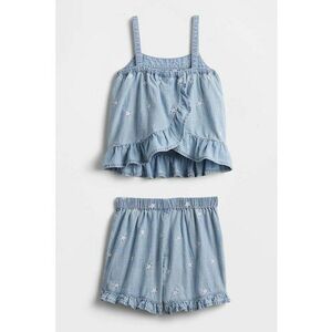Set de top si pantaloni scurti cu stele brodate imagine