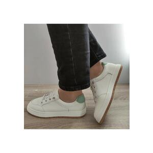 Pantofi Casual Dama 8196-8 Crem + Vernil - Crem - imagine