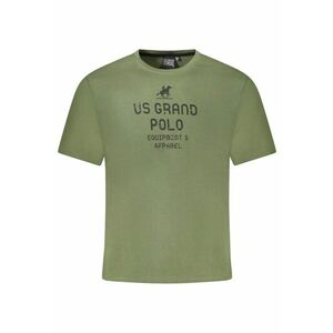 U.S. Grand POLO Tricou barbati cu imprimeu din bumbac - regular fit - verde - imagine