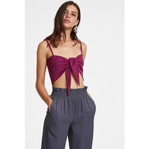 Top crop cu prinderi frontale imagine