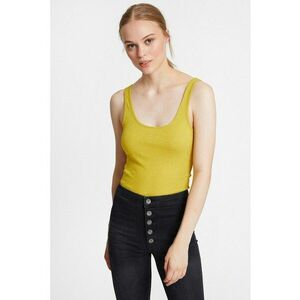 Top slim-fit cu decolteu rotund imagine