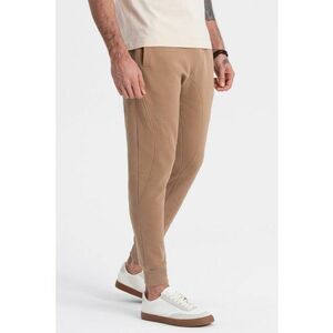 Pantaloni de trening cu croiala conica si snur de ajustare imagine