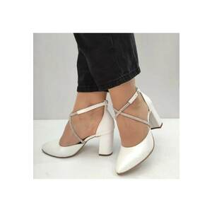 Pantofi Eleganti Dama 3671-1 Albi Perlat - Alb - imagine