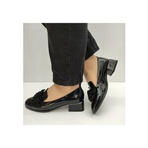 Pantofi Eleganti Dama 740001B Negri Lac - Negru imagine