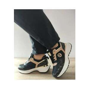 Pantofi Casual Dama Wsc250524-1 Negri Cu Grej - Negru - imagine