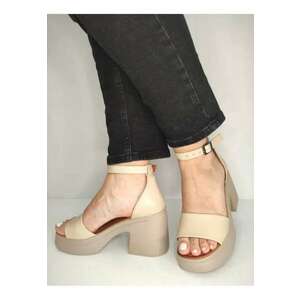Sandale Casual Dama 018 10905 Bej - Bej imagine