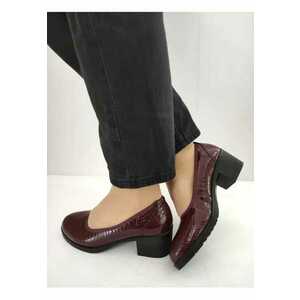 Pantofi Casual Dama 60011B 23-O Bordo Croco - Bordo - imagine