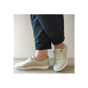 Pantofi Casual Perforati Dama 1800 Bej - Bej - imagine