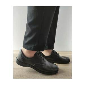 Pantofi Casual Perforati Barbati 147 01-N Negri - Negru imagine