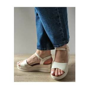 Sandale Casual Dama 49009 Crem - Crem - imagine