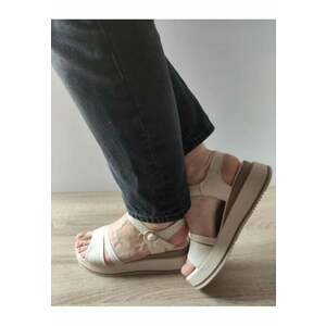 Sandale Casual Dama 50097 Crem - Crem - imagine