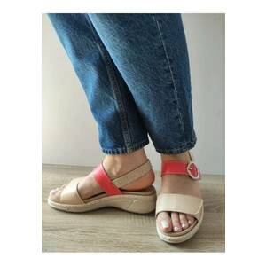 Sandale Casual Dama 18004At Azores 15-N Bej + Corai - Bej - imagine