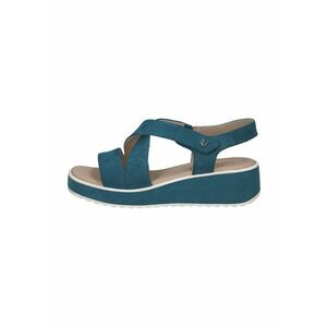 Sandale wedge de piele cu velcro imagine