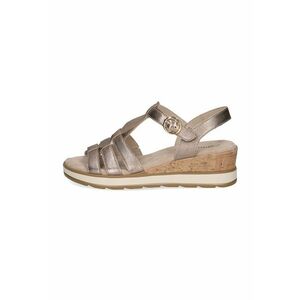 Sandale wedge de piele cu o catarama imagine