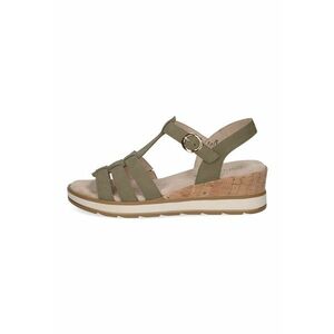 Sandale wedge de piele cu o catarama imagine