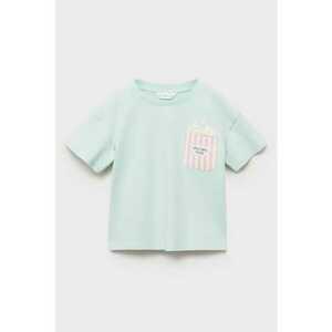 Tricou din bumbac cu decolteu la baza gatului imagine