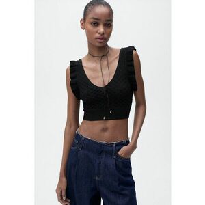 Top crop tricotat imagine