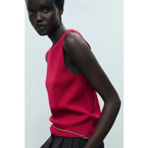 Bluza fara maneci tricotata fin imagine