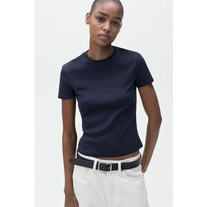 Tricou regular-fit cu decolteu la baza gatului imagine
